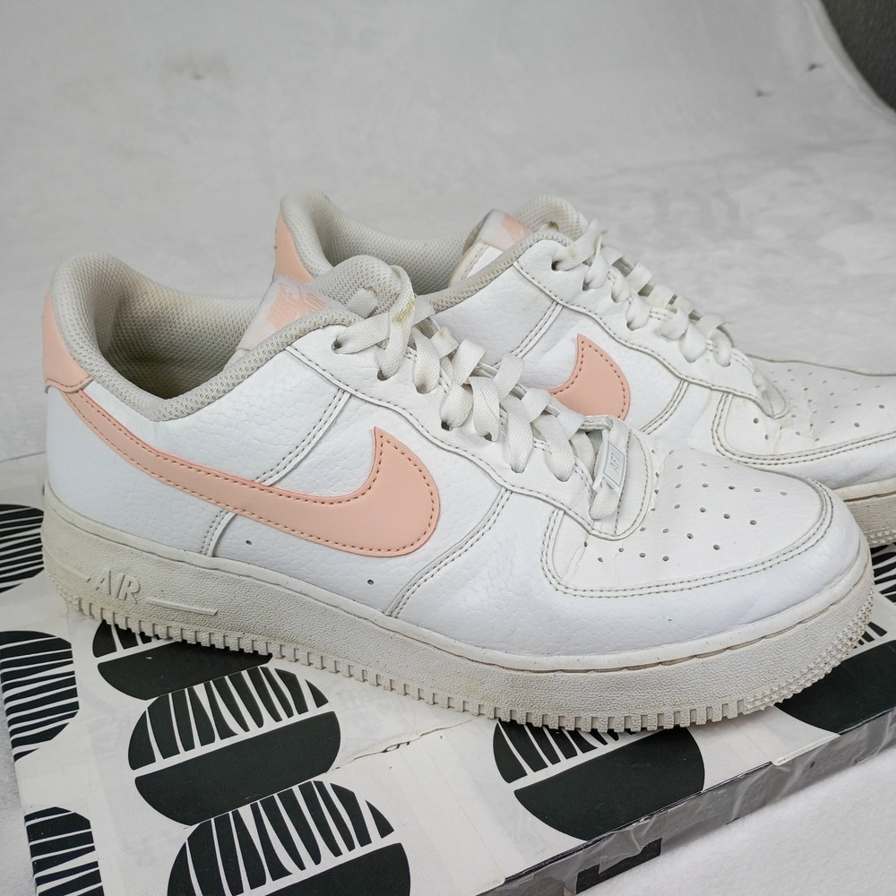 Nike Air Force 1 AF1 Low White‎ Peach Pink Womens Sneakers DN1430-106 Size 11